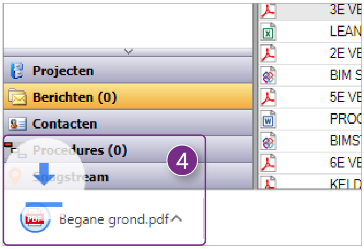 Hoe maak ik gebruik van het Bijlage Actiemenu?